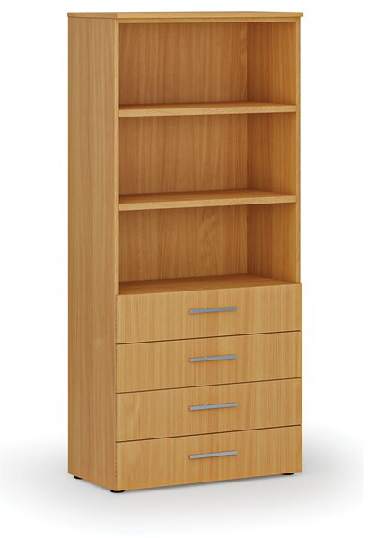 Kancelárska skriňa so zásuvkami PRIMO WOOD, 800 x 420 x 1781 mm, buk