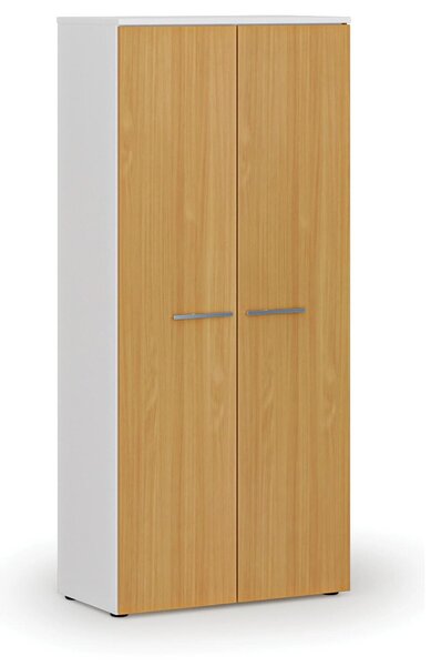 Šatníková skriňa s výsuvom PRIMO WHITE, 1781 x 800 x 420 mm, biela/buk