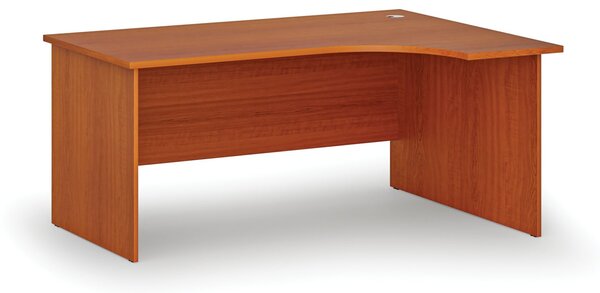 Rohový kancelársky písací stôl PRIMO WOOD, 160x120 cm, pravý, čerešňa