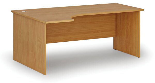 Rohový kancelársky písací stôl PRIMO WOOD, 180x120 cm, ľavý, buk
