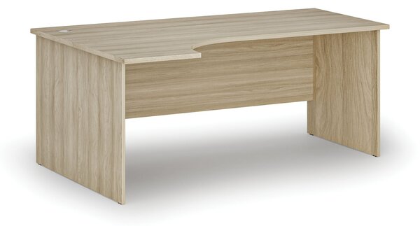 Rohový kancelársky písací stôl PRIMO WOOD, 180x120 cm, ľavý, dub prírodný