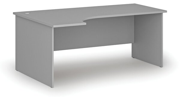 Rohový kancelársky písací stôl PRIMO GRAY, 180x120 cm, ľavý, sivá