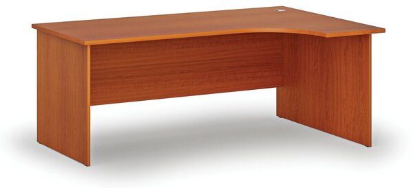 Rohový kancelársky písací stôl PRIMO WOOD, 180x120 cm, pravý, čerešňa