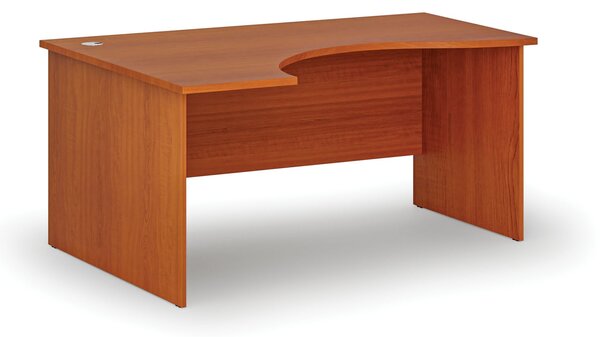 Ergonomický kancelársky písací stôl PRIMO WOOD, 160x120 cm, ľavý, čerešňa