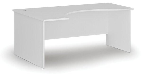 Ergonomický kancelársky písací stôl PRIMO WHITE, 180x120 cm, ľavý, biela