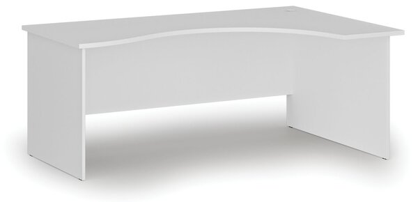 Ergonomický kancelársky písací stôl PRIMO WHITE, 180x120 cm, pravý, biela