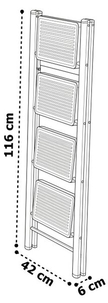 Rozkladací rebrík EASYSTEP 4-stupňový