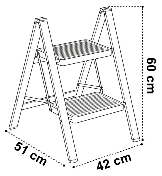 Rozkladací rebrík EASYSTEP 2-stupňový