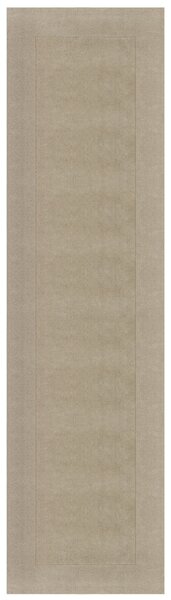 Flair Rugs, Ručne tkaný behúň Tuscany Textured Wool Border Natural, 60x230, béžová, obývacia izba