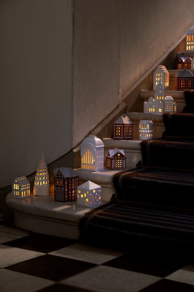 Porcelánový svietnik Gingerbread Lighthouse 11,5 cm