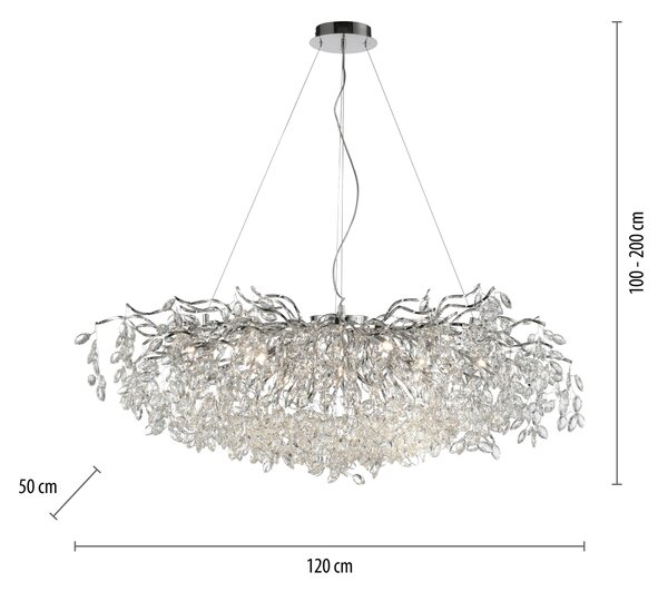 ZÁVESNÉ SVIETIDLO, 120/50/250 cm - Interiérové svietidlá