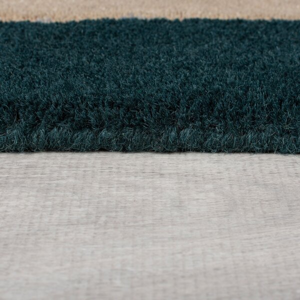 Flair Rugs , Ručne všívaný kusový koberec Abstract Labyrinth Shaped Green/Blue, 120x180, modrá, chodba / predsieň