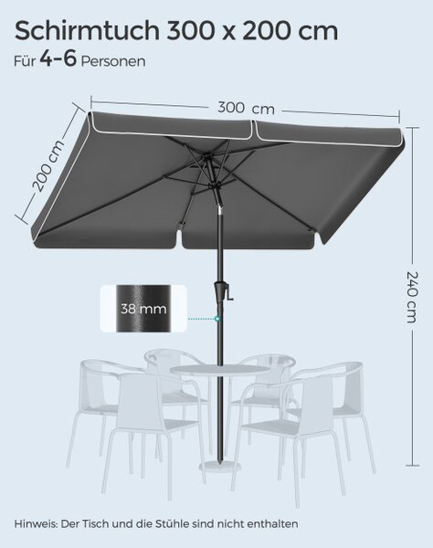 Záhradný slnečník GPU058G01