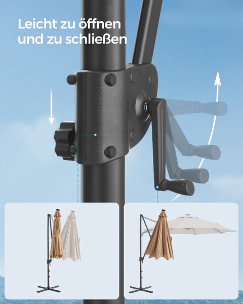 Záhradný slnečník s LED osvetlením GPU047K11
