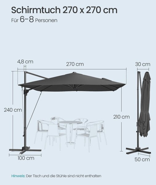 Záhradný slnečník GPU057G02