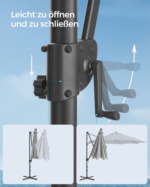 Záhradný slnečník s LED osvetlením GPU047G11