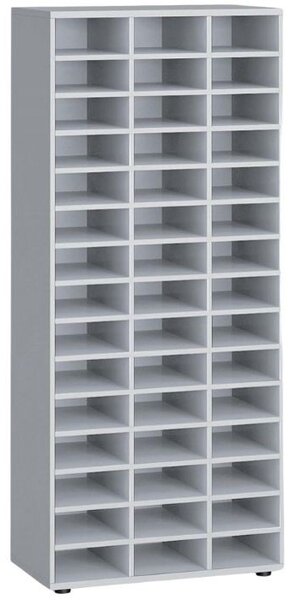 Triediaci regál PRIMO GRAY, 800 x 420 x 1781 mm, 45 priehradok, sivý