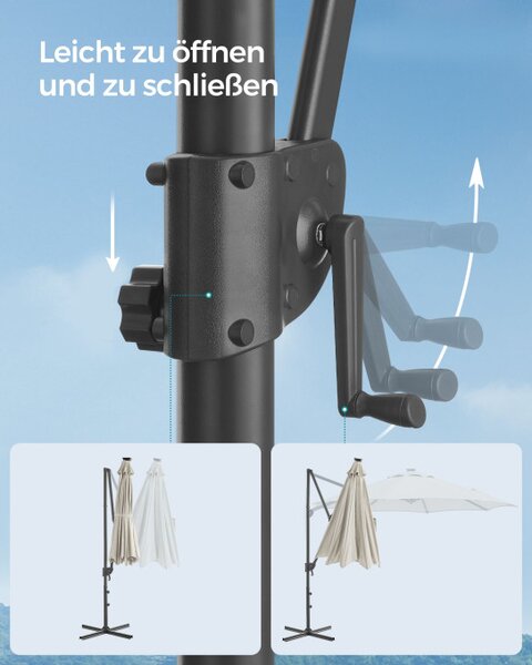 Záhradný slnečník s LED osvetlením GPU047Y11