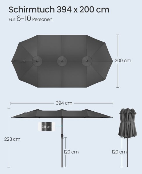 Záhradný slnečník GPU037G01
