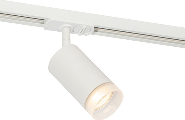 Moderný reflektor s bielym krúžkom pre 1-fázový koľajnicový systém GU10 50 mm - Iconic Jeana