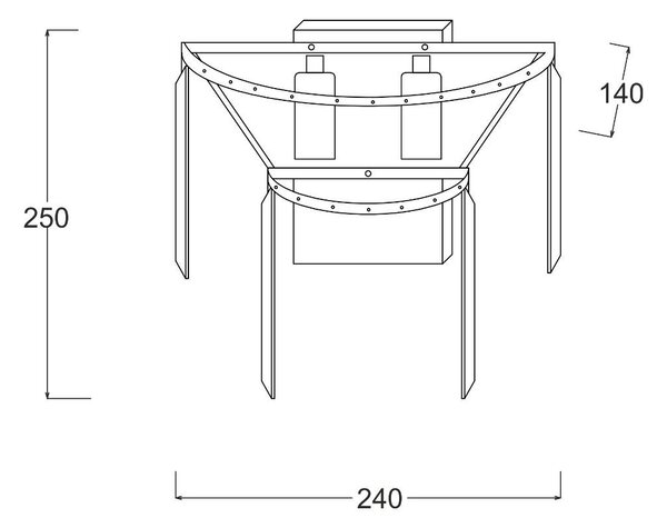 Zuma Line 17106/2W-CHR prisadené stropné svietidlo AMEDEO | 40W E14