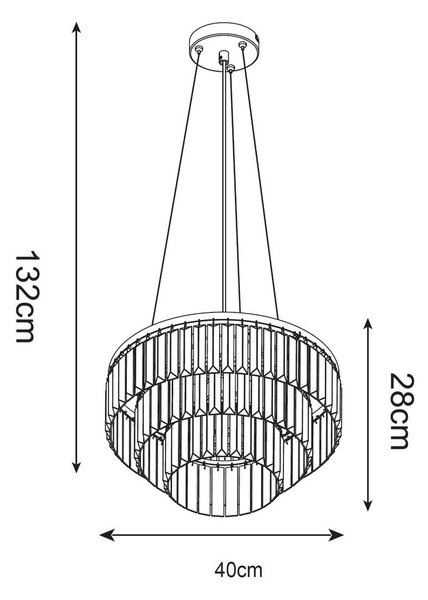 Zuma Line P17127-4 závesné stropné svietidlo TIFANNY | 40W E14