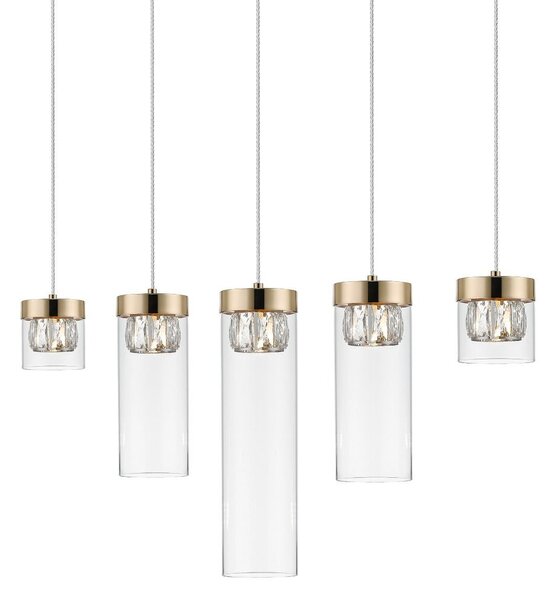 Zuma Line P0389-05E-F7AC závesné stropné svietidlo GEM | 28W G9