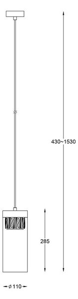 Zuma Line P0389-01D-P7AC závesné stropné svietidlo GEM | 28W G9