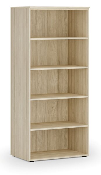 Kancelársky regál PRIMO WOOD, 800 x 500 x 1781 mm, dub prírodný