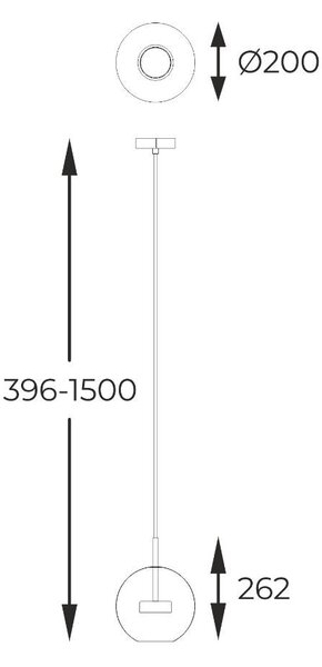 Zuma Line P0428-01J-L4AC LED závesné stropné svietidlo ENCELADUS | 5W integrovaný LED zdroj | 3000K