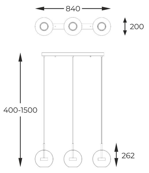 Zuma Line P0428-03J-L4AC LED závesné stropné svietidlo ENCELADUS | 5W integrovaný LED zdroj | 3000K
