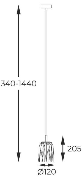Zuma Line P0590-01A-V7AC závesné stropné svietidlo TAZZA | 40W E14