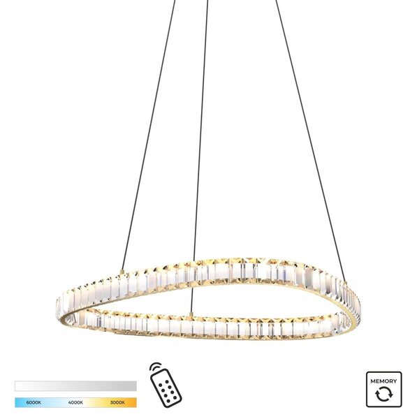 Zuma Line MD3169-1-3GT LED závesné stropné svietidlo ATHESA | 26W integrovaný LED zdroj | 2700-6000K