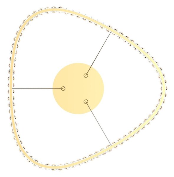 Zuma Line MD3169-1-3GT LED závesné stropné svietidlo ATHESA | 26W integrovaný LED zdroj | 2700-6000K