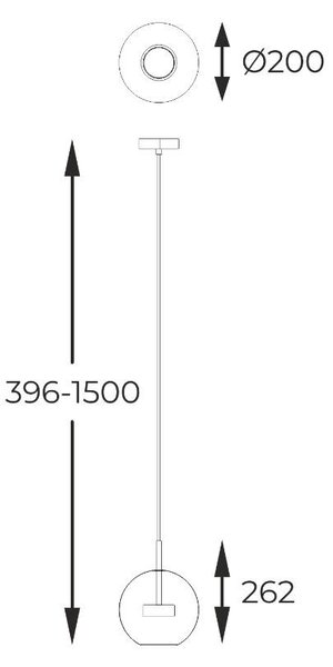 Zuma Line P0428-01J-F4AC LED závesné stropné svietidlo ENCELADUS | 5W integrovaný LED zdroj | 3000K
