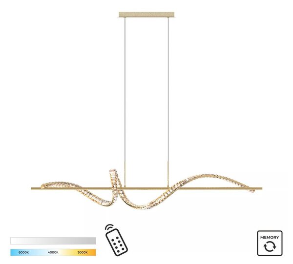 Zuma Line MD3170-1-3GT LED závesné stropné svietidlo ATHESA | 26W integrovaný LED zdroj | 2700-6000K