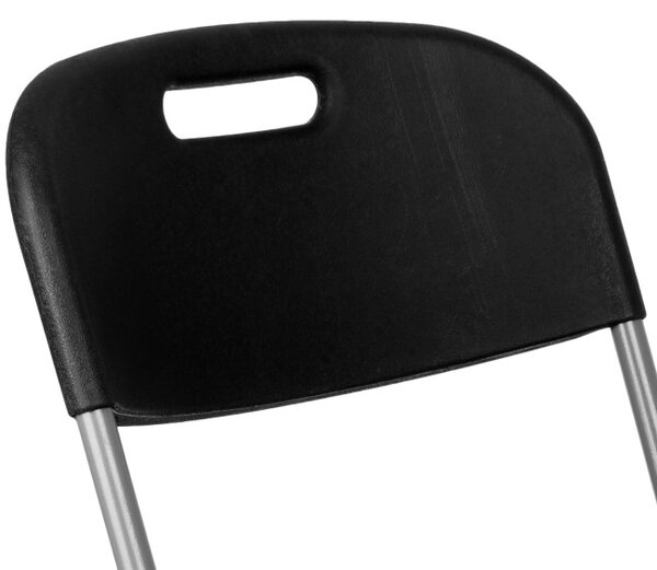 Rozkladacia stolička BLACK čierna