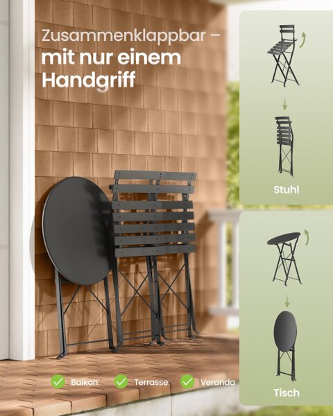 Súprava záhradného nábytku GGF036BZ01 čierna