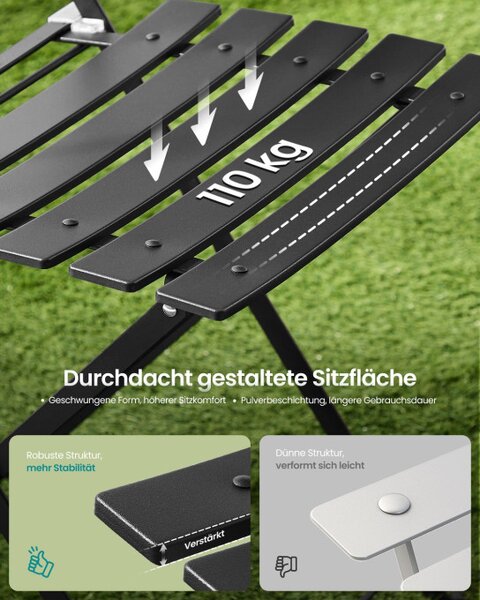 Súprava záhradného nábytku GGF036BZ01 čierna
