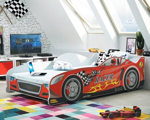 Detská posteľ CARS 160x80 cm Červená