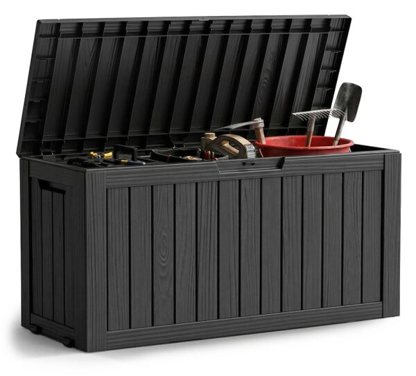 Záhradný úložny box čierny 272 L