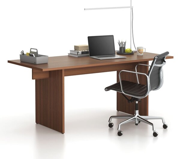 Kancelársky stôl single SOLID, 180x80 cm, orech