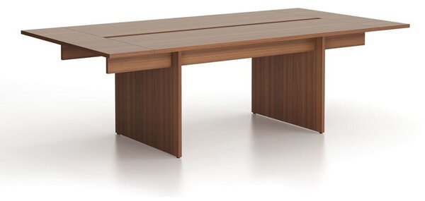 Rokovací kancelársky stôlSOLID + 2x prísed, 240x125 cm, orech