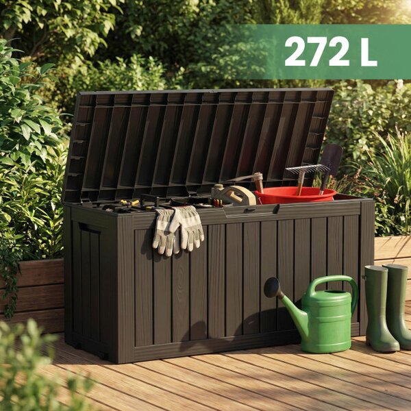 Záhradný úložny box čierny 272 L