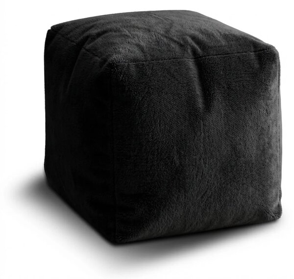 Sablio Taburetka Cube SOFTY - Midnight Black - 40x40x40 cm
