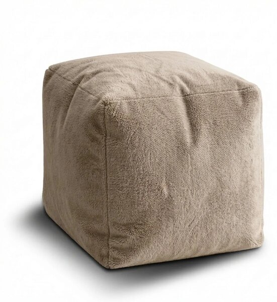 Sablio Taburetka Cube SOFTY - Sand - 40x40x40 cm