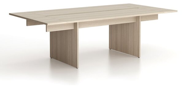 Rokovací kancelársky stôl SOLID + 2x prísed, 240x125 cm, dub prírodný