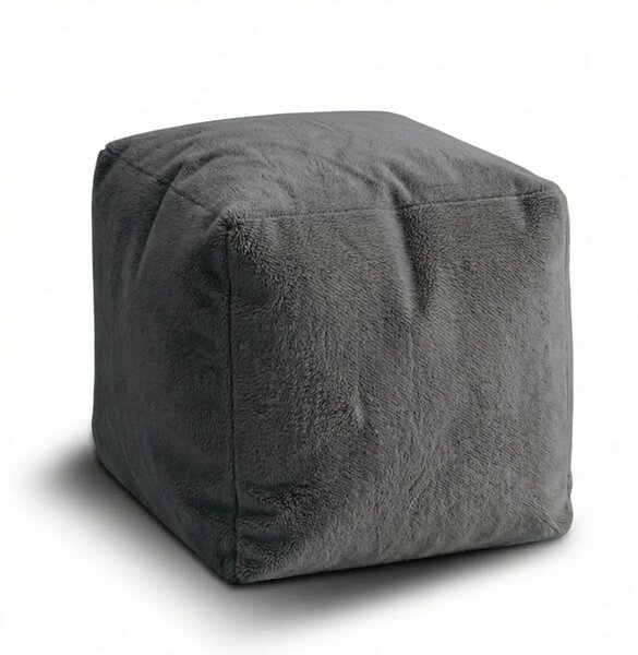 Sablio Taburetka Cube SOFTY - Graphite - 40x40x40 cm