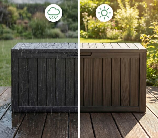 Záhradný úložny box čierny 272 L