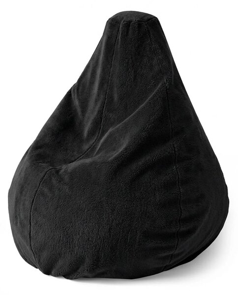 Sablio Sedací vak Pear SOFTY - Midnight Black - 70 x 95 x 15 cm